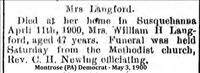 Langford, Mrs. William H